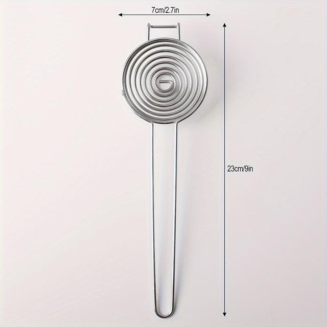 TEMU 1pc Stainless Steel Egg Yolk & Egg White Separator With Extended Handle - Hygienic Egg Separator Suitable For,, , Omelets - Quick & Yolk/white