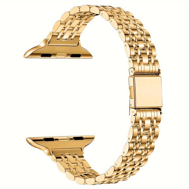 TEMU Stainless Steel Strap Compatible With Watch 38mm 40mm 41mm 42mm 44mm 45mm 49mm Suitable For Iwatch 9/8/7/6/5/4/3/2/1/se/se2 Series Luxury Women's Watch Strap