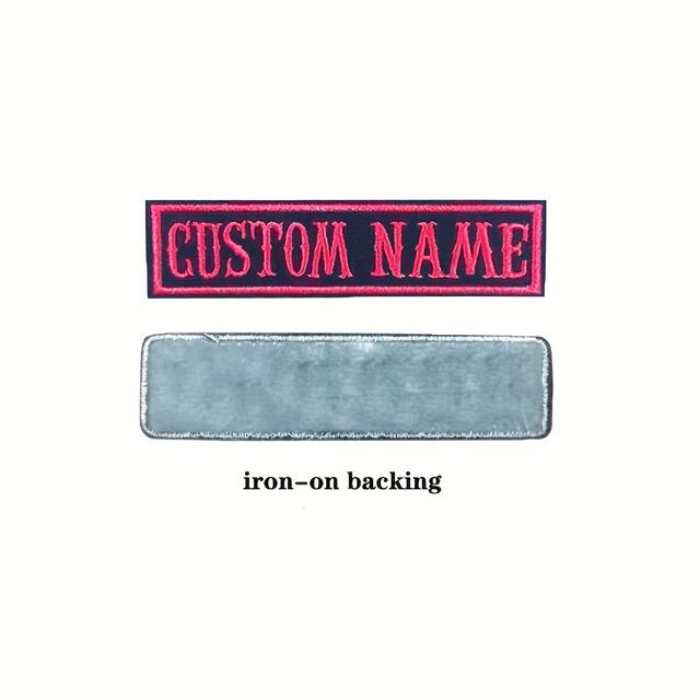 TEMU 1pc 4" X 1"custom Embroidered Name Patch For Men, Iron On Name Tag Patch For Vest
