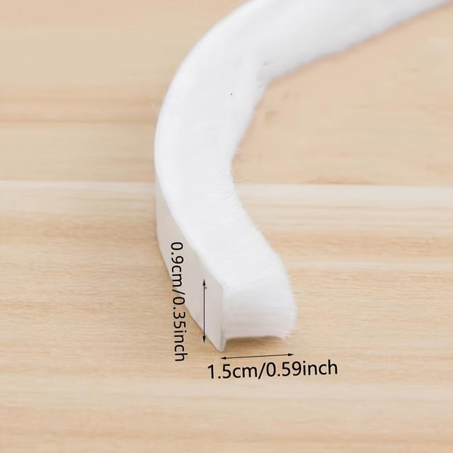 TEMU 1 Roll 6m Brush Weather Stripping, Adhesive Felt Door Seal Strip Weatherstrip Door Sweep Brush For Door Window