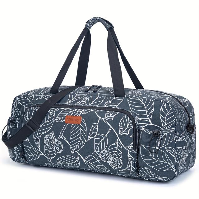 TEMU Unisex Sporttasche mit Wasserflaschenfach & Nassfach - Yogamattehaltertasche - Reise, Schwimmen, Workout-Tasche für Männer & Frauen | Langlebig, Geräumig, Flugzeugfreundlich