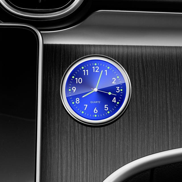 TEMU 1pc Glow Decorative Clock Car Clock Mini Quartz Car Dashboard Time Stick- Watch For Car Decoration For High-end Cars