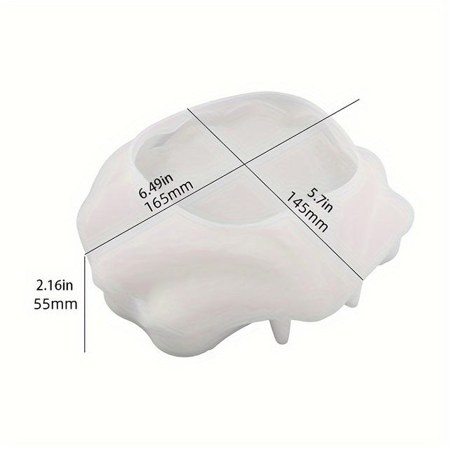 TEMU Shell Shape Candle Jar Silicone Mold Creative Jewelry Storage Plate Fruit Bowl Mould Diy Gypsum Resin Concrete Molds Home Decor