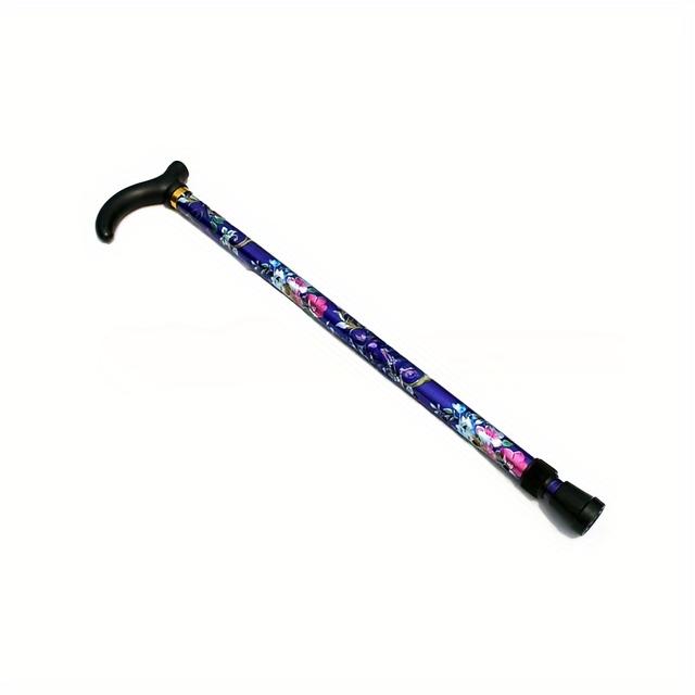 TEMU 1 db Alumíniumötvözetből készült, 2 részes, állítható magasságú sétabot, virágmintás, csúszásmentes TPR markolattal, összecsukható túrabot túrázáshoz és utazáshoz