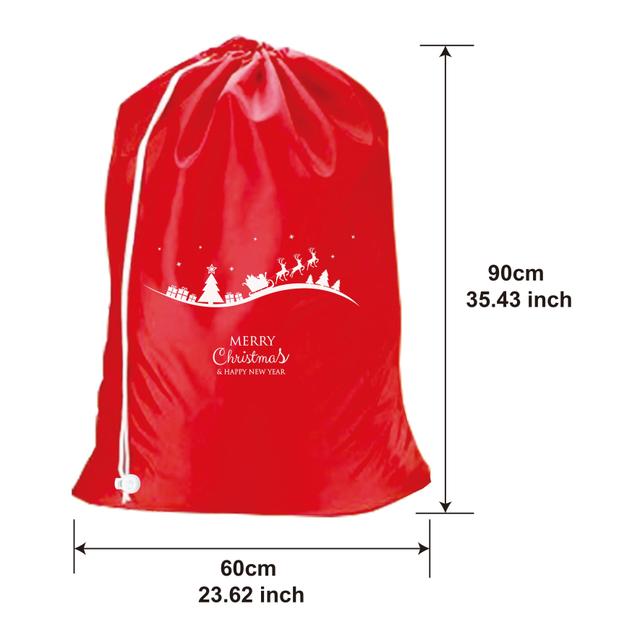 TEMU Large Christmas Santa Gift Sack, Fabric Goody Bag With Drawstring Closure, Rectangle Woven Party Present Wrapping Bag For Valentine's Day, , Laundry Bags