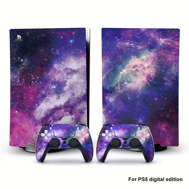 TEMU Für PS5 Konsole Beige Aufkleber für PlayStation 5 Digital Edition Dekorfolie für PS5 Konsole Controller für PS5 Zubehör