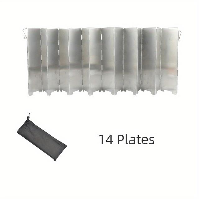 TEMU Portable Aluminum Alloy For Outdoor Camping Stoves - Windproof, Adjustable Screen With 12/14/16 Plates, Includes Carrying Case & Accessories - Picnic Cooking, Camping Cookware