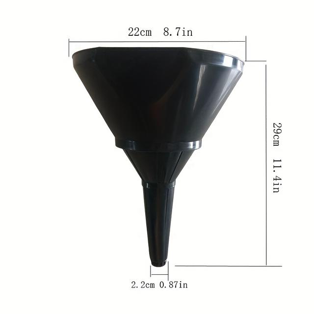 TEMU Large Funnel, Suitable For Automobiles And Motorcycles, For Refueling And Water Filling, 22cm Diameter, 30cm Height