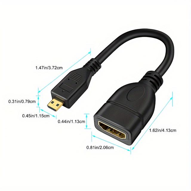 TEMU Micro Hdtv To Hdtv Female Extension Cable.