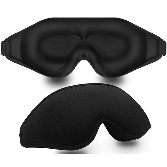 TEMU Ultra- 3d Contoured Sleep Mask - 99% Light Blocking, 0 Eye Pressure Cup Blindfold For , Adjustable Strap - Ideal For Deep Sleep, Yoga, Light Gray, Pink, Black, Sleep Eye Mask