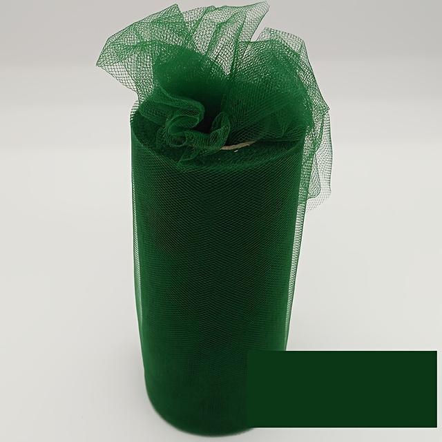 TEMU Zielony rulon tiulu, odpowiedni do dekoracji z tiulu, spódnicy puchowej, imprezy, dekoracji ślubnej, pakowania prezentów, muszki DIY - , nowy rok