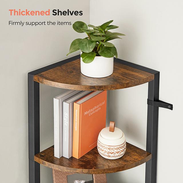 TEMU Vasagle 5 Tier Corner Shelf, Storage Shelves, Plant Stand, Corner Bookshelf Bookcase