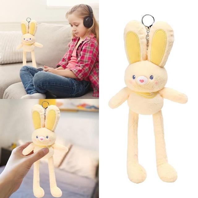 TEMU Conejito Interactivo - Orejas y Patas Intercambiables, Peluche Suave Adecuado para Gatos/Perros/Aves Llavero (/////) - Conejito de Pascua para Bolsos, Llaves y