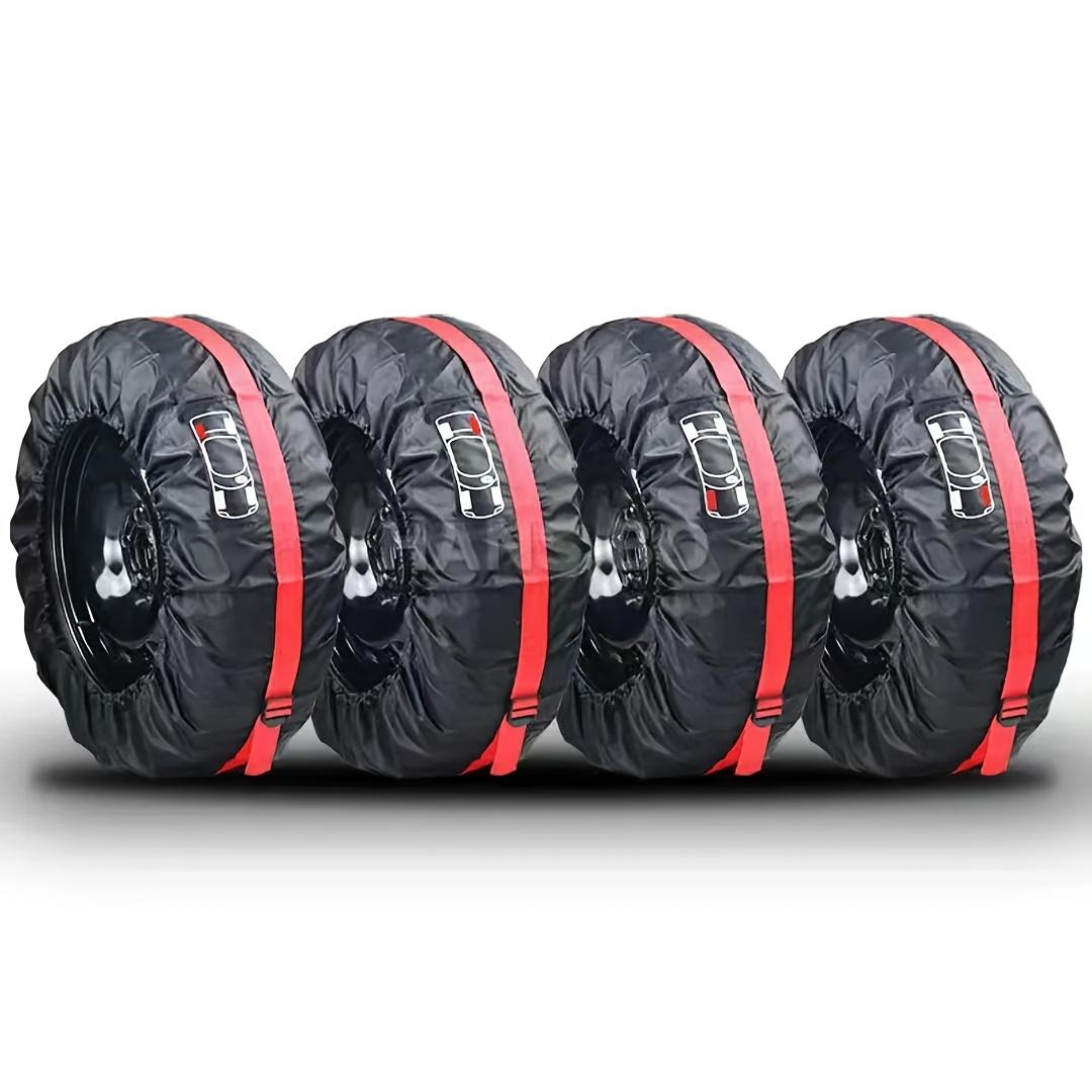 TEMU A Set Of 4 Universal Tire Covers For Car Wheels, Designed Spare Tires , Featuring In Various Directions