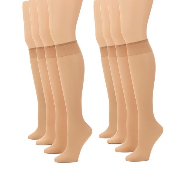 TEMU 8 Pairs Women's Transparent Knee Set, Reinforced Toes