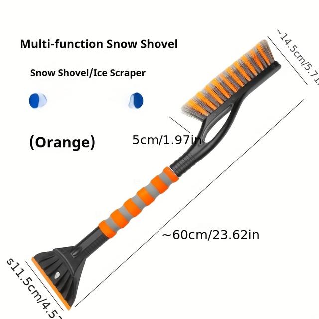 TEMU Multifunktionale Schneeschaufel zum Schneeräumen, Enteisen und Schaben; Abnehmbares Schneeräumwerkzeug für Fahrzeuge.
