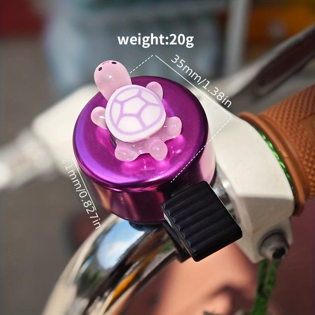 TEMU Timbre Luminoso Mini Tortuga con Sonido Fuerte, Disponible en Múltiples Colores, Mejora de Seguridad y Decoración, Adecuado para Bicicletas, ATV, Scooters, BMX y Cruisers con Manillares de 22mm