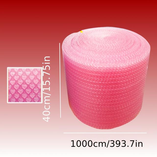 TEMU Roze Rood Hart Bubble Wrap Vulmateriaal, Schokbestendige Opblaasbare Verpakkingsfolie voor Cadeaus