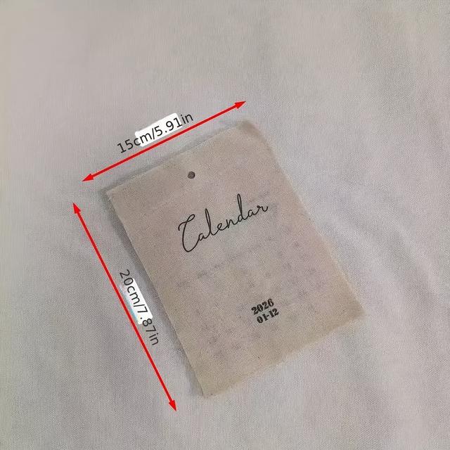 TEMU 【2026年】キャンバスカレンダー/テキスタイルカレンダー リネン製吊り下げロープ/部屋のリフォーム ティブ装飾ウォール