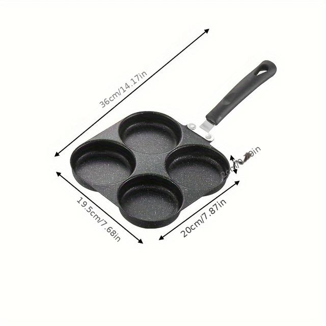 TEMU Versatile 4-section Cast Iron - Eggs, , Pancakes & Steak | Compatible With Gas & Induction Stoves