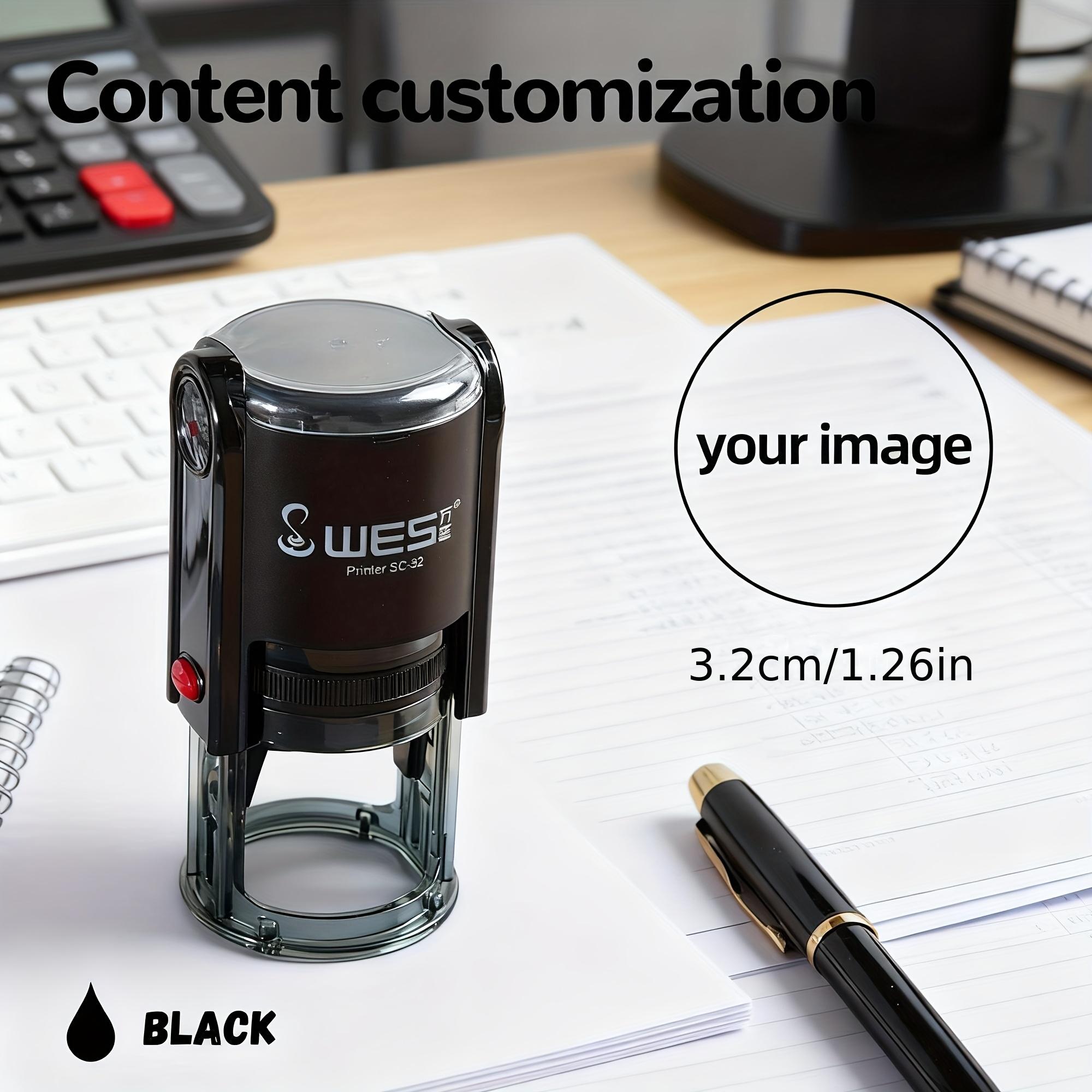 TEMU Personalized Logo Stamps, Custom Image Self-printing Stamps, And Round-sized Custom Text Stamps.