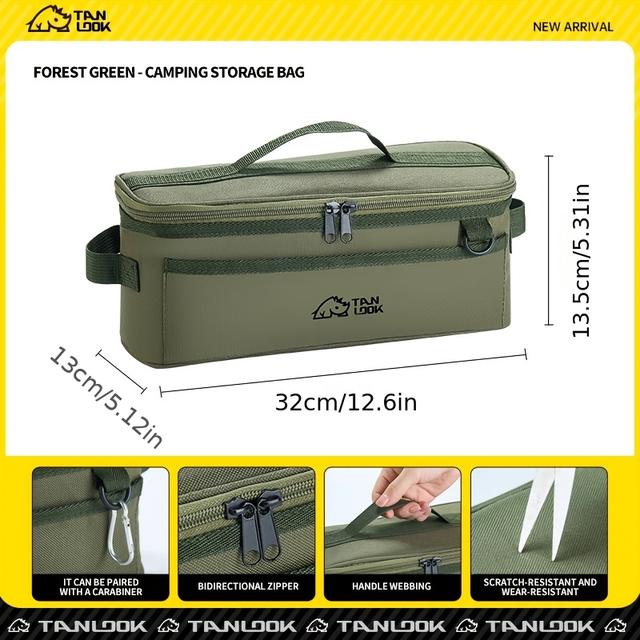 TEMU Outdoor Camping Werkzeugkoffer Erdnagel Tasche Tragbare Zylinder Tasche Robuster Langlebiger Erdnagel Hammer Canvas Aufbewahrungstasche