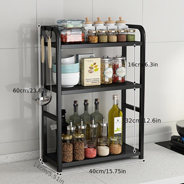 TEMU Multi-tier Kitchen Vertical Shelving Rack, Multi-functional Storage Organizer Shelf, Standing Shelf