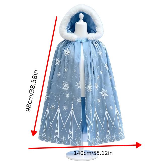 TEMU クリスマス用厚手ケープクローク プリンセス フード&カラー付き パンス小道具 誕生日プント