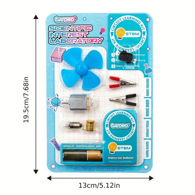 TEMU Zestaw do Eksperymentów z Obwodami Elektrycznymi - Mała Żarówka, Bateria, Uchwyt Lampy i Przełącznik do Domowego Edukacyjnego Zestawu