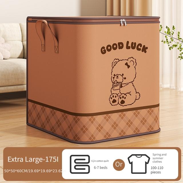 TEMU Clothing Storage Bag With Zipper And Reinforced Handle, Suitable For Blankets And Bedding, Space, Organizes Wardrobes, Bedrooms, Homes, Dorms, And Bedroom Essentials., Under-bed Storage