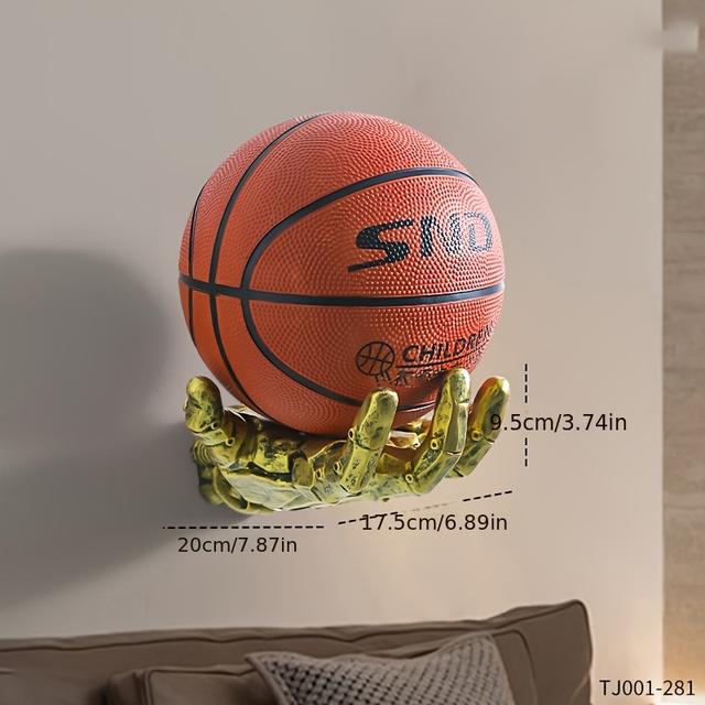 TEMU Basketball Hoop, Detachable Resin Sports Ball Rack, Suitable For Basketball, Soccer, Volleyball - Storage Organizer, Thanksgiving Basketball Additions