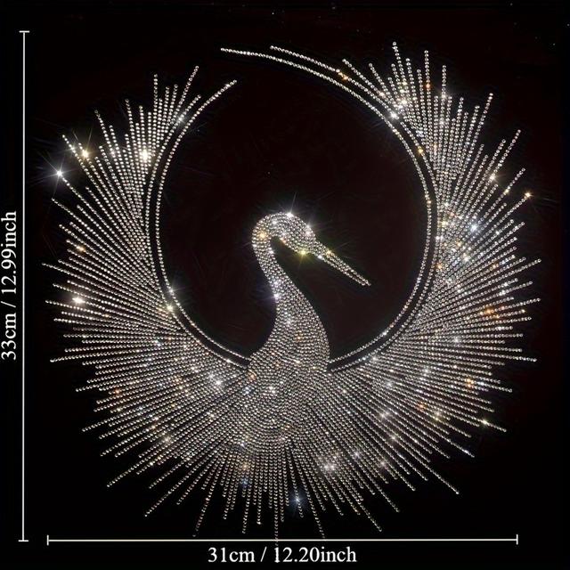 TEMU Swan Pattern Paste Hot Image New Clothing Paste Pattern Accessories Sweater Denim Paste