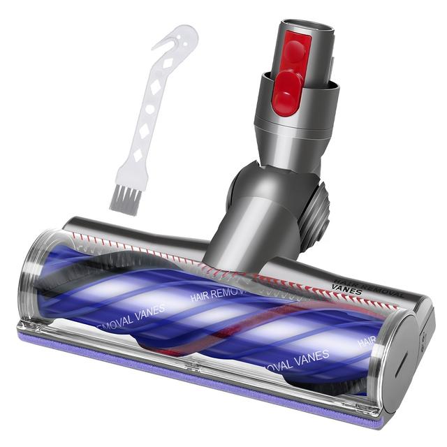 TEMU Verbesserte Anti-Tangle-Motorbürstenkopf, Schnellwechsel, Metall und Kunststoff, für Dyson-Staubsauger V7 V8 V10 V11 V15, geeignet für Teppich und harte Böden