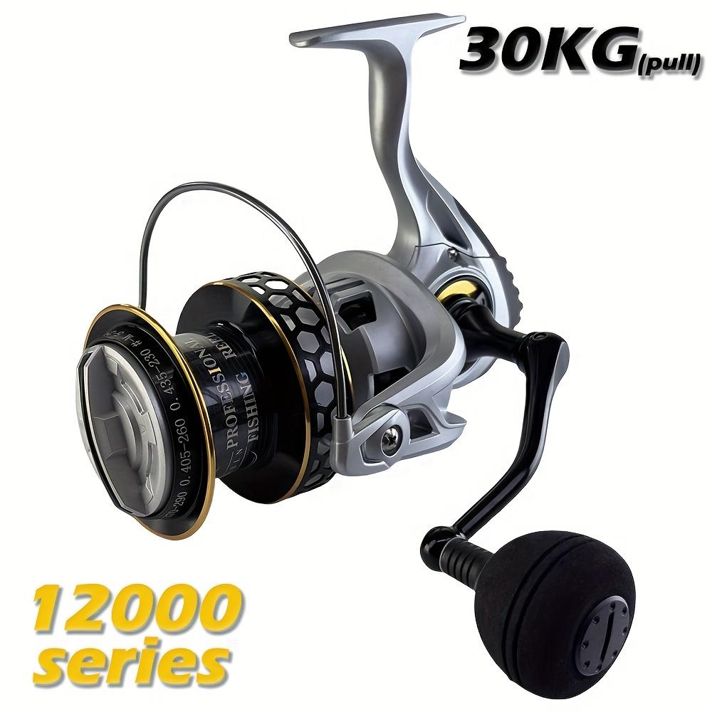 TEMU MBLN, Carrete de Pesca Grande, Modelos 8000-12000, Bobina de Aleación de Aluminio, Brazo Oscilante de Aleación de Aluminio, Carrete de Spinning