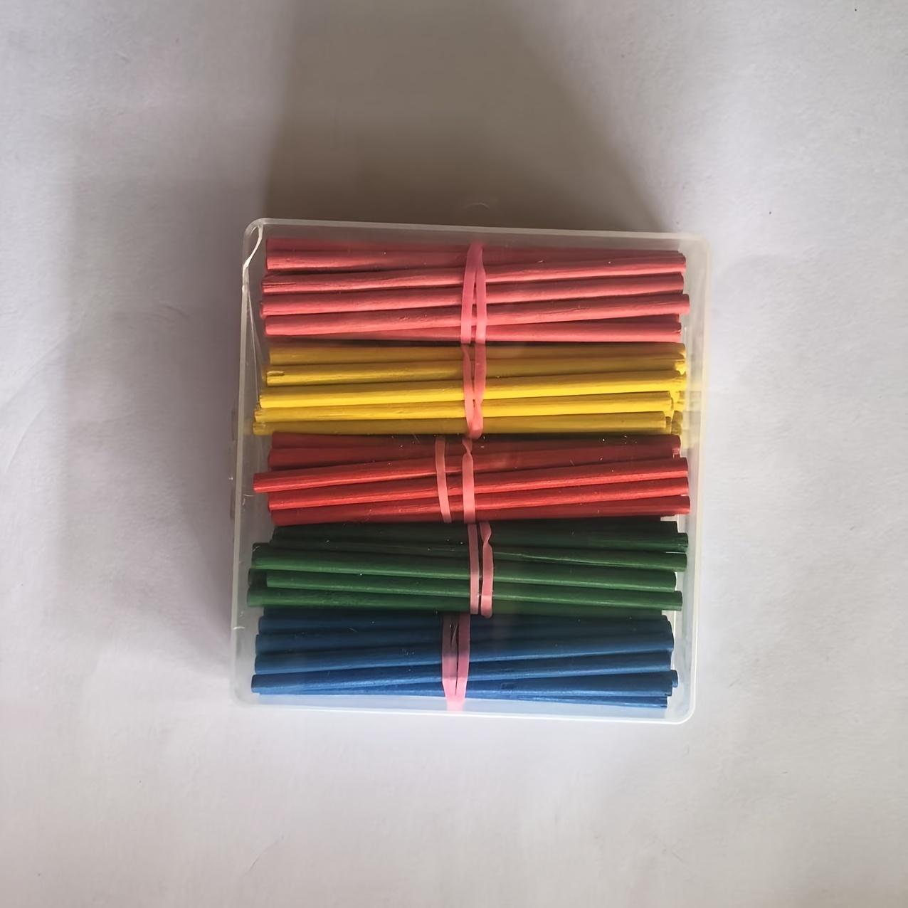 TEMU 100 Wood Wood Counting Sticks - Color-coded Numbered 1-100 Math Teaching Tools For,, Homeschool Learning, Education & Number Recognition Practice - Wooden Rods For Practice