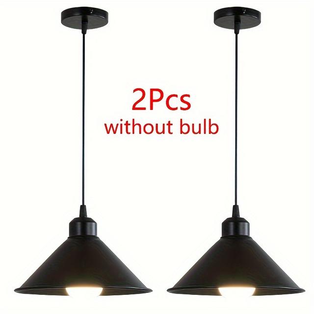 TEMU Vintage Hanging Pendant Lights With E27 Bulb Sockets, Suitable For Dining Rooms, Bars, Kitchens, And (bulbs Not Included)