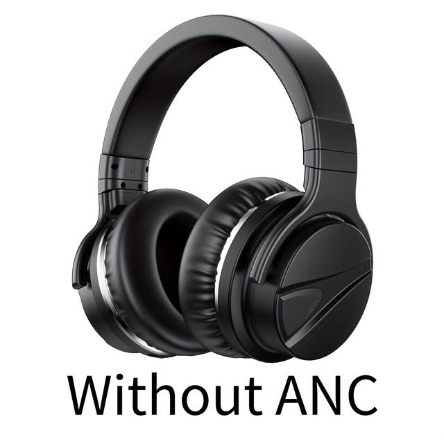 TEMU Active Noise Cancelling Wireless Over Ear Headphones, 20h Playtime, Rich Deep , Comfortable Memory Foam Ear Cups For Travel, Home Office