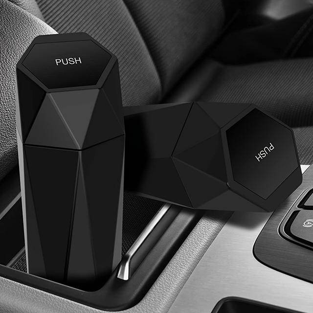 TEMU 1pc Premium Abs Car Trash Bin - Compact & Durable For Vehicles, Easy With Lid, Fits Most Cars & Trucks, Car Waste Bin | Sleek Waste Bin | Durable Abs Material