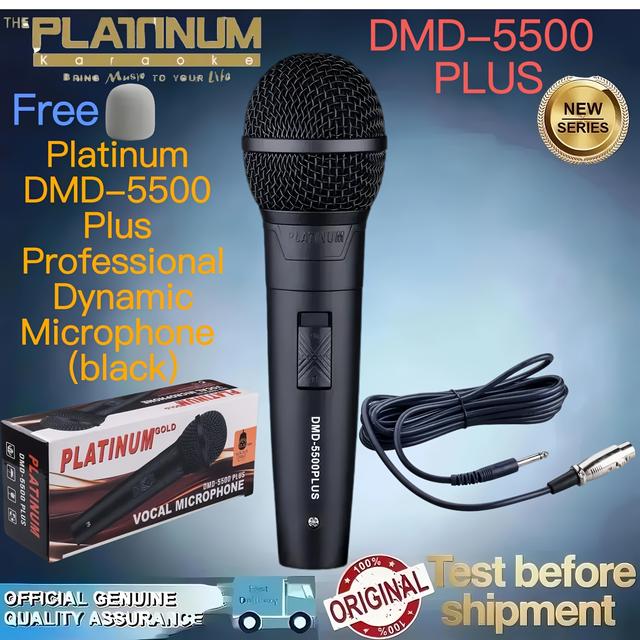 TEMU Platinum New Platinum Dmd-5500 Plus Professional Dynamic Microphone (black) For With Free Foam