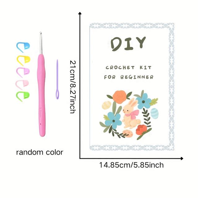 TEMU Beginner-friendly Crochet Kit With Gnome Tree Pattern - Cute Amigurumi Gnome Craft, Decoration Ornament, Handmade Winter Gift Idea, Mixed Colors, Paper Material, Crafting Kit, Crochet Kit|