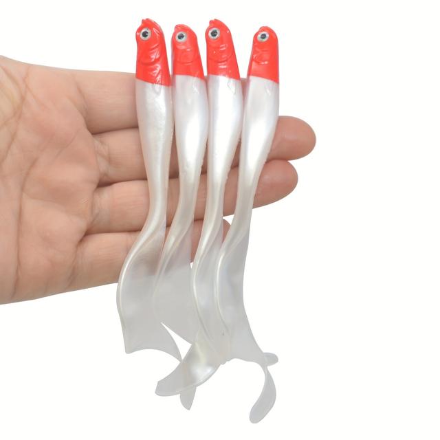 TEMU 4 Stück/Pack -Kunstköder, Bionischer Weichköder, Angelzubehör