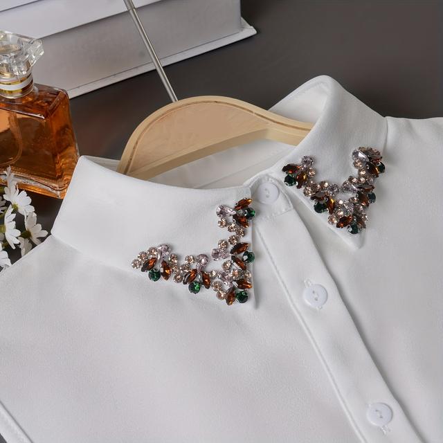 TEMU Collar Desmontable Versátil de Cuentas a , Collar para Mujer para Sudadera, Decoración de Suéter, Collar para Camisa de Trabajo de y Otoño