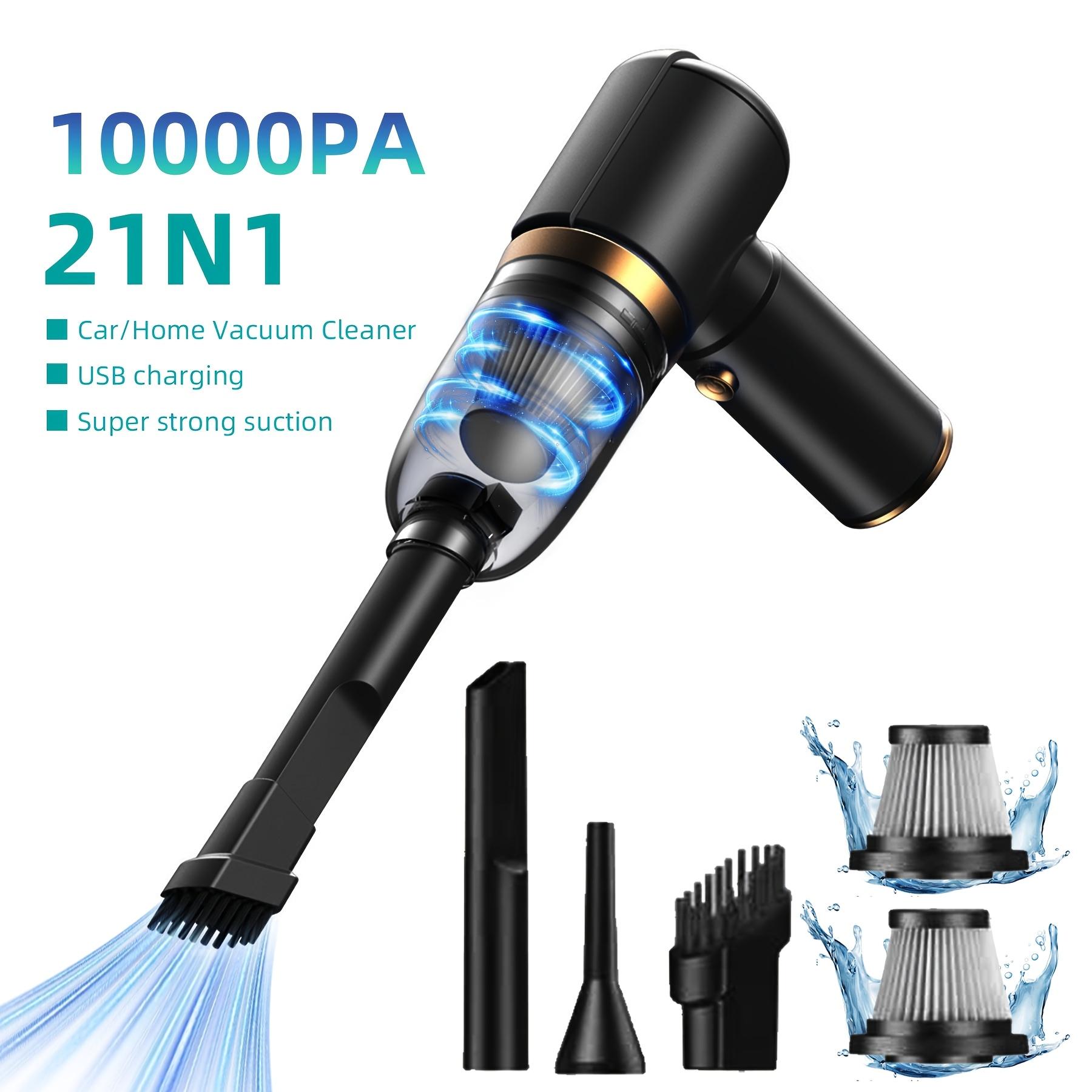 TEMU Upgraded Portable Cordless Handheld Vacuum Cleaner, Powerful Cyclone Suction, Wireless Charging, Suitable For Car, Office, And Home Heavy-duty Cleaning