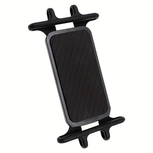 TEMU Bicycle Phone Holder Designed For Installation On Handlebars, Featuring A Shockproof Silicone Design With High Elasticity And Durability For Holding Smartphones
