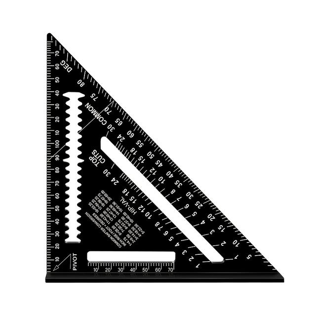 TEMU AIARJ 7- Aluminium Takbjälkskvadrat - Hållbar Legering Snickartriangel & Vinkelmätare, Rostresistent, AIRAJ