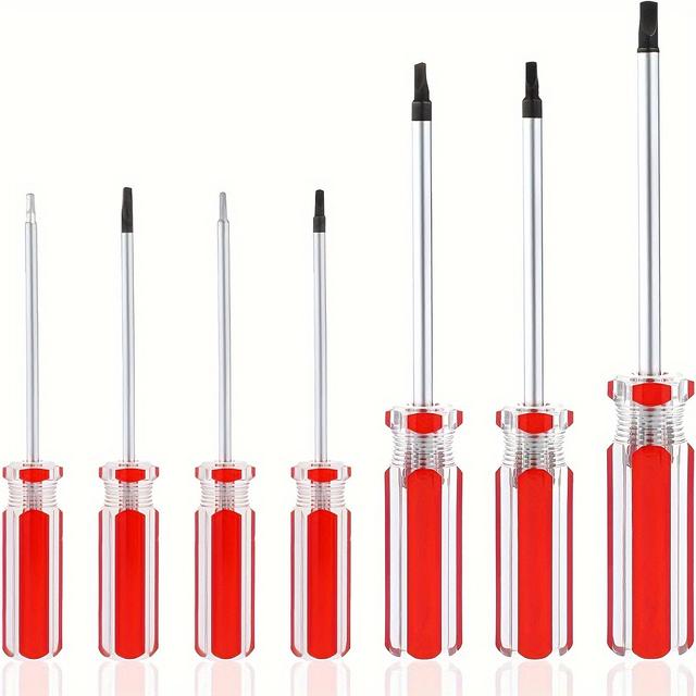 TEMU Set Of Screwdrivers, Including Sizes 1.4mm, 1.8mm, 2.0mm, 2.3mm, 2.7mm, 3.0mm, And 4.2mm, A Versatile 7-in-1 Tool Kit For Repairing Electronic Devices And Household Appliances.