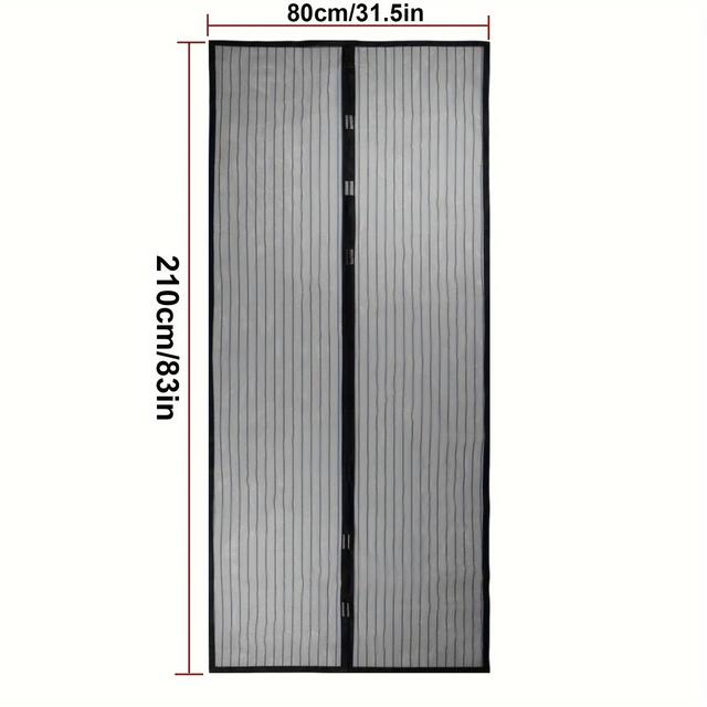 TEMU Easy-install Magnetic Screen Door - , Lets In | Self-sealing, Heavy-duty Mesh Curtain For All | Perfect For Bedrooms & Home Decor, Hands Free, Partition