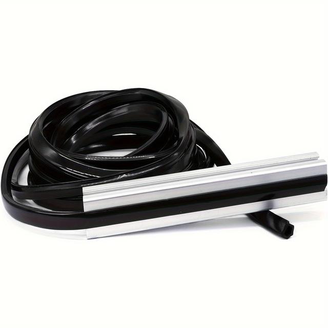 TEMU Gajing 5-meter Roll Of Durable Aluminum Slot Seal Strip - 2020 & 1010 Series, 6mm Profile Flat Seal For Enhanced Security, Black - Ideal For Securing Aluminum Extrusions, Gajing