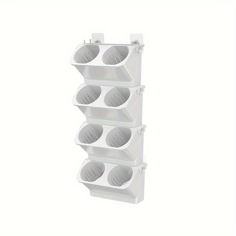 TEMU A Set Of Vertical Garden Planters Designed For Wall Mounting, Modern Plastic Pots Come With Drainage Holes And Trays, Suitable For All Types Of Houseplants, Including Succulents, Flowers, And