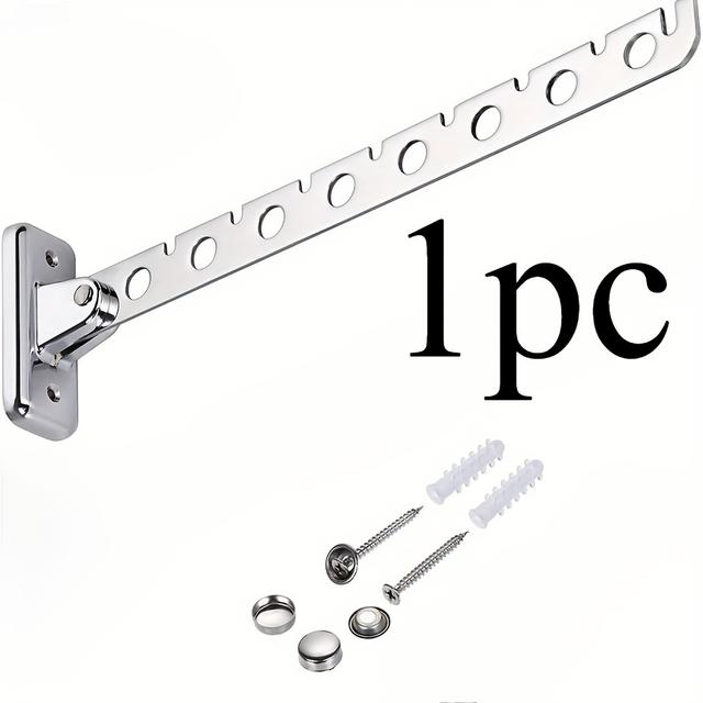 TEMU Platzsparender Edelstahl-Kleiderbügel - Faltbar, Kleiderständer mit Mehrloch-Design für Schlafzimmer, Kleiderschrank & Studentenwohnheim-Organisation